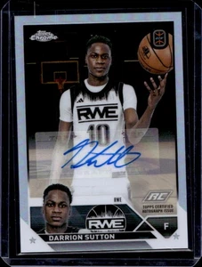2023-24 Topps Chrome OTE Darrion Sutton Auto RC Rookie #A-DS - Picture 1 of 2