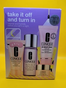 Clinique Juego de Regalo 4 Piezas Tómate el Día Libre Todo Sobre Limpiar Todo Sobre Ojos Etc - Imagen 1 de 5