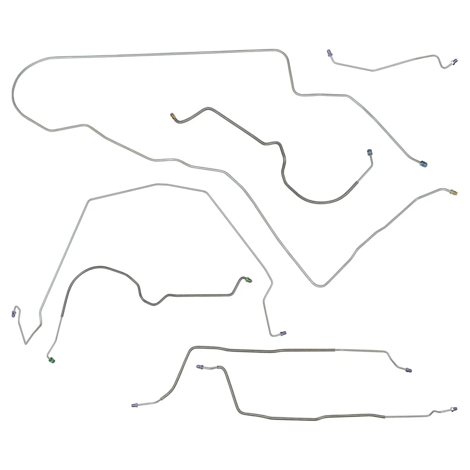 1973 1974 1975 1976 1977 Pontiac Grand Prix Power Disc Brake Line Set OE Steel - Image 1 of 4