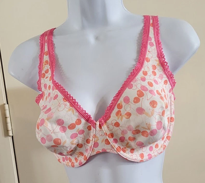 Sujetador LANE BRYANT talla 36C sujetador con aros algodón sin costuras diseño cereza nuevo sin etiquetas Foto 1 de 1