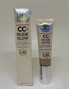 IT COSMETICS CC+ NUDE GLOW SKIN TINT FOUNDATION SPF40 MEDIUM 1.08 EXP 5/24 - Picture 1 of 4
