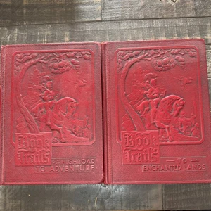 Antique Fairy Tales Books Leather 1920s 1940s Lithographs Illustrations - Imagen 1 de 7