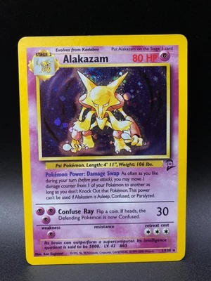Alakazam *SWIRL* Base Set 2 Holo - 1/130 Pokemon TCG - Image 1 of 3