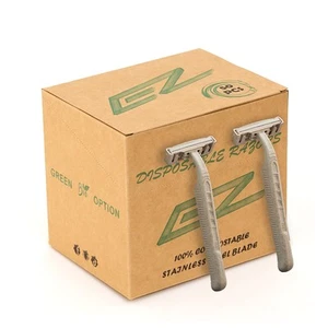 EZ Disposable Razor - 50pcs Eco Friendly Disposable Three Blade Shaving Razor... - Picture 1 of 8
