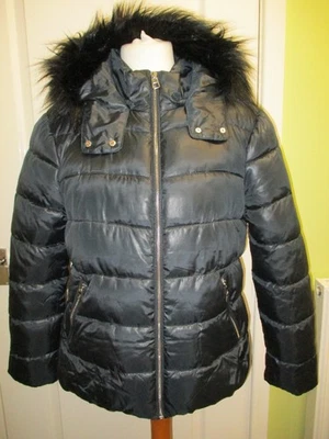 BNWT WOMENS CHARCOAL PUFFER JACKET FITS A 16 (labelled as 18) - Image 1 of 4