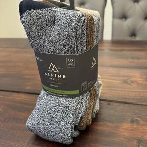 Paquete de 4 calcetines de senderismo de rendimiento Alpine Design para hombre talla grande 9-12 NUEVO - Imagen 1 de 4