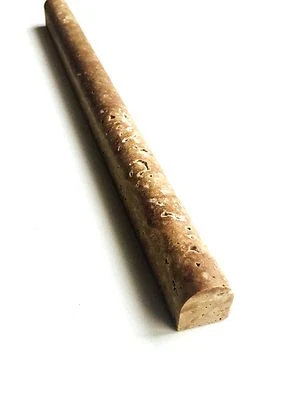 3/4" X 12" Noce Travertine Chair Rail Pencil Profile Molding Wall Tile Kitchen - Image 1 of 3