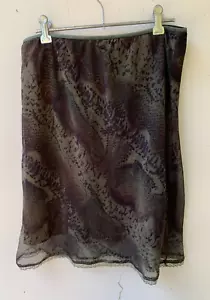 XOXOXO Womens Size S - M Original 90s Green Snakeskin Print Skirt - Picture 1 of 11