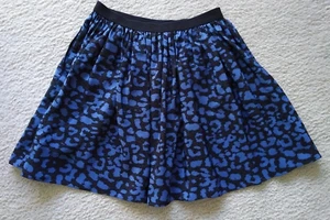 Sea New York schwarz blau Minirock abstrakt Animalprint Muster leichte Seide - Bild 1 von 7