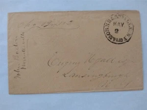 New York: Hornellsville 1850s Stampless Cover, PAID in CDS, Charge Box 102 - Picture 1 of 2