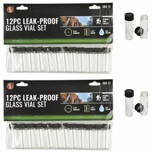 (24) SMALl MINI 1-3/4" GLASS VIALS BOTTLE FOR YOUR GOLD PAN GOLD! GB3 - Picture 1 of 2