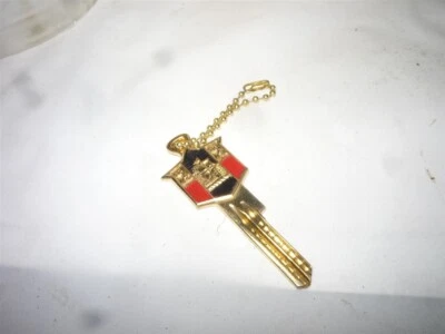 Vintage 40's 50's Plymouth Gold key decorative keychain - Image 1 of 2