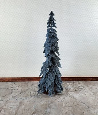 CREATIVE ACCENTS Tall Conifer Evergreen Pine Blue Spruce Tree Scenery 8" Tall Miniature Model RR