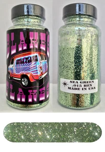 Blakes Metal Flake .015 Sea Green Pastel Pale Hot Rod custom automotive 2oz jar - Picture 1 of 2