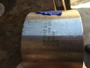 High Pressure 6000# 304 Stainless Steel 2" Socket Weld Coupling - Picture 1 of 2