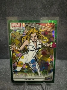DAZZLER 2022 UPPER DECK MARVEL PLATINUM GREEN CRACKLE /99 - Bild 1 von 2
