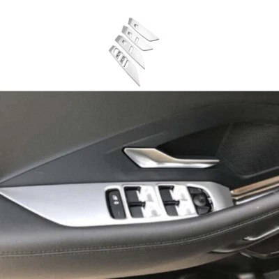 4PCS Matte Silver Panel Trim Window Lift Lock Switch For Jaguar E-PACE 18-2023 - Image 1 of 4