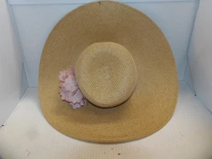 SONOMA - WOMEN - SUN HAT w/PINK FLOWERS - ONE SIZE (7-clr-hat) - Picture 1 of 4
