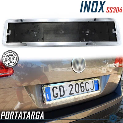 Portatarga POSTERIORE Cromato per Auto MINI in Acciaio INOX Professionale Tuning - Immagine 1 di 4
