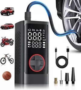 Tire Inflator Portable Air Compressor, Cordless Air Pump for Car Tires, 150PSI - Picture 1 of 8