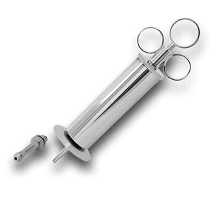 Ear Wax Removal Syringe 4OZ + 2 Nozzle Brass with chrome finish Ideal Household - Picture 1 of 5