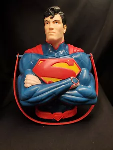 Six Flags DC Comics Superman Popcorn Eimer Superman Büste Clark Kent selten - Bild 1 von 7