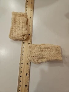 ¡Botines de bebé tejidos vintage para muñeca! Antiguo stock de tienda/como nuevo ¡Bonito! Costura de pie 2" #P51 - Imagen 1 de 1