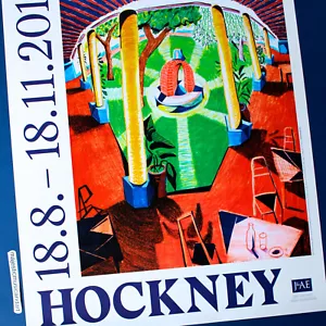 DAVID HOCKNEY ORIGINAL 2018 FINLAND EXHIBITION ART POSTER - Picture 1 of 5
