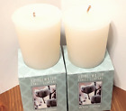 Bridgewater White Cotton scented Votives lot 2 candle cube New