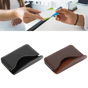Business Name Card Case PU Leather Holder Organizer Gifts for Traveling Business - Picture 1 of 13