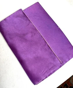 1960s Purple Satin Lingerie Hosiery Jewelry Bag With Pink Satin Lining Envelope - Picture 1 of 5