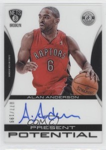 2013-14 Totally Certified Present Potential Signatures /199 Alan Anderson Auto