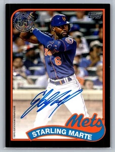 2024 Topps - 1989 Topps #89BA-SM - Starling Marte /199 Black AUTO - Picture 1 of 2