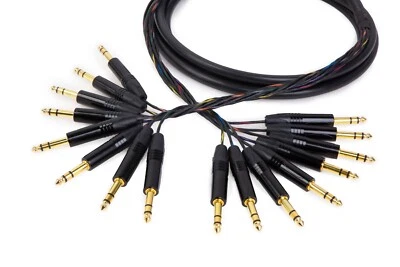 Canare MR202-8AT 8 Channel Balanced Studio HIFI Snake Cable, 1/4" TRS Male. - Image 1 of 4