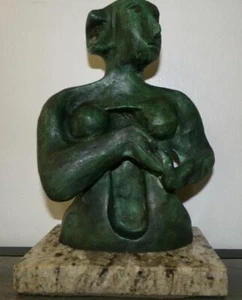 HENRY MOORE BRONZE SCULPTURE " HALF FIGURE " SIGNED AND NUMBERED - Picture 1 of 6