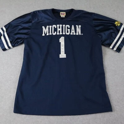 Michigan Wolverines Jersey Boys Youth XL 20 Sports Club Football Stitched Blue - Image 1 of 4