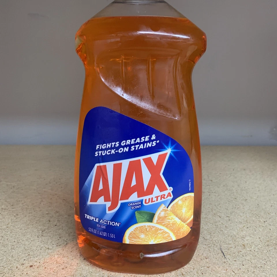 Ajax Dish Detergent Liquid Antibacterial Orange 52 Oz Bottle