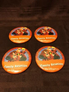 Set 4 The Incredibles - Family Reunion Walt Disney World Pinback Button 3” - Bild 1 von 3