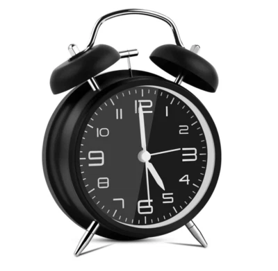 Mini Wecker Reisewecker Uhr Doppelglocken Wecker Nachtlicht  Vintage Geräuschlos - Bild 1 von 4