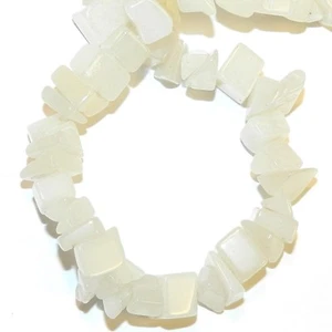 NG2842 Quarzo Crema 8mm - 10mm Lucido Quadrato Chip Pietra Preziosa Perline 15" - Foto 1 di 3