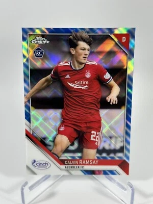 2021-22 Topps Chrome Scottish Blue Refractor #84 Calvin Ramsay Rookie RC /125 - Image 1 of 3