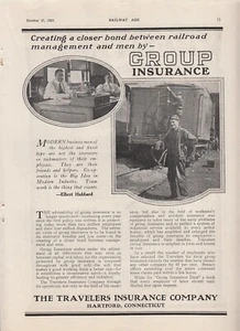 1923 The Travelers Insurance Co Hartford CT Ad: Railroad Management and Men - Picture 1 of 1