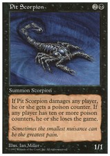 Magic the Gathering MTG Pit Scorpion (187) Fifth Edition   LP