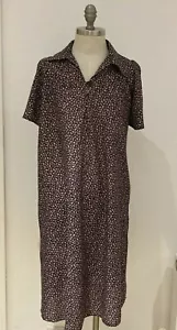 Vestido ajustado estampado C&A Ditsy vintage años 70, talla 36" busto - Imagen 1 de 9
