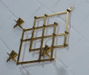 edler Messing Scherenarm Wand Kerzenhalter 3 flammig Vintage 1960er Jahre RAR - Bild 1 von 10
