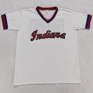 Vintage 80er Cleveland Indians Mountain Dew Jersey Style T-Shirt Medium Einzelnaht - Bild 1 von 9