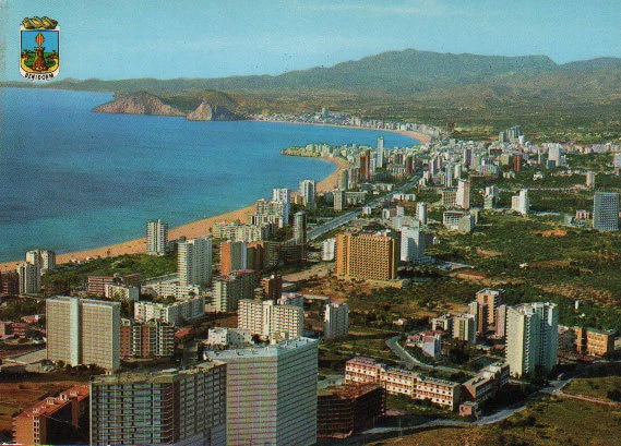 POSTAL BENIDORM VISTA AEREA COSTA BLANCA ALICANTE POSTCARD POSTKARTE     CC01791 - Imagen 1 de 1