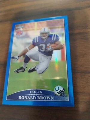 2009 Topps Chrome - Blue Refractor #TC150 Donald Brown (RC) - Image 1 of 2