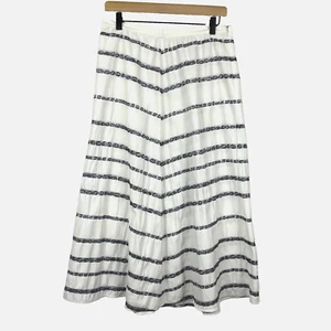 Talbots Damen A-Linie ausgestellt Midirock Gr. 10 Seitenreißverschluss Baumwolle atmungsaktiv adrett - Bild 1 von 9