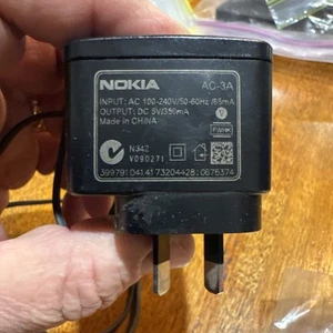 GENUINE NOKIA AC-3A MOBILE PHONE CHARGER - POWER ADAPTER - 5volt DC @ 0.35Amp - Picture 1 of 1